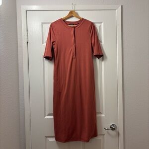 Roolee Terracotta Long Sleeve Dress